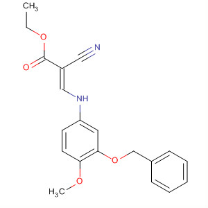 914490-09-8  2-Propenoic acid,2-cyano-3-[[4-methoxy-3-(phenylmethoxy)phenyl]amino]-, ethyl ester,(2E)-