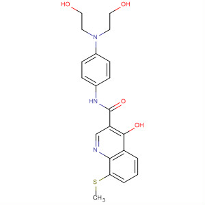 914658-18-7  3-Quinolinecarboxamide,N-[4-[bis(2-hydroxyethyl)amino]phenyl]-4-hydroxy-8-(methylthio)-