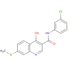 914658-23-4  3-Quinolinecarboxamide, N-(3-chlorophenyl)-4-hydroxy-7-(methylthio)-