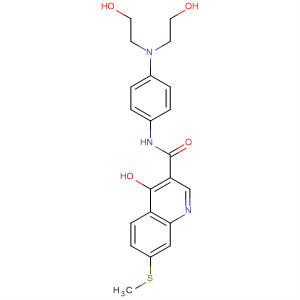 914658-24-5  3-Quinolinecarboxamide,N-[4-[bis(2-hydroxyethyl)amino]phenyl]-4-hydroxy-7-(methylthio)-