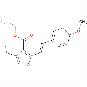 914659-28-2  3-Furancarboxylic acid,4-(chloromethyl)-2-[(1E)-2-(4-methoxyphenyl)ethenyl]-, ethyl ester