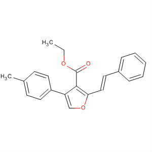 914659-34-0  3-Furancarboxylic acid, 4-(4-methylphenyl)-2-[(1E)-2-phenylethenyl]-,ethyl ester