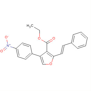 914659-36-2  3-Furancarboxylic acid, 4-(4-nitrophenyl)-2-[(1E)-2-phenylethenyl]-, ethylester