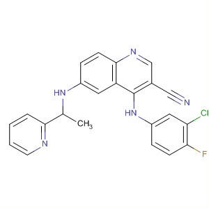 915010-20-7  3-Quinolinecarbonitrile,4-[(3-chloro-4-fluorophenyl)amino]-6-[[1-(2-pyridinyl)ethyl]amino]-