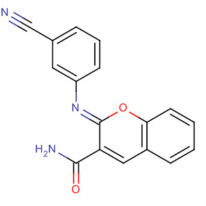 915372-48-4  2H-1-Benzopyran-3-carboxamide, 2-[(3-cyanophenyl)imino]-, (2Z)-