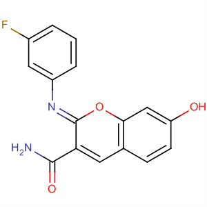 915372-49-5  2H-1-Benzopyran-3-carboxamide, 2-[(3-fluorophenyl)imino]-7-hydroxy-,(2Z)-