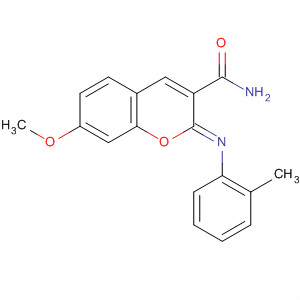915372-52-0  2H-1-Benzopyran-3-carboxamide,7-methoxy-2-[(2-methylphenyl)imino]-, (2Z)-