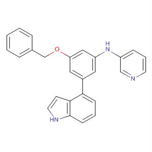 915410-99-0  3-Pyridinamine, N-[3-(1H-indol-4-yl)-5-(phenylmethoxy)phenyl]-