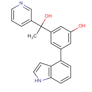 915411-92-6  3-Pyridinemethanol, a-[3-hydroxy-5-(1H-indol-4-yl)phenyl]-a-methyl-