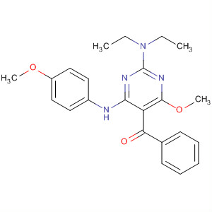 91546-26-8  Methanone,[2-(diethylamino)-4-methoxy-6-[(4-methoxyphenyl)amino]-5-pyrimidinyl]phenyl-