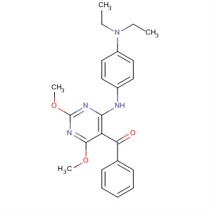 91546-28-0  Methanone,[4-[[4-(diethylamino)phenyl]amino]-2,6-dimethoxy-5-pyrimidinyl]phenyl-