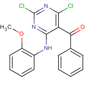 91546-36-0  Methanone,[2,4-dichloro-6-[(2-methoxyphenyl)amino]-5-pyrimidinyl]phenyl-