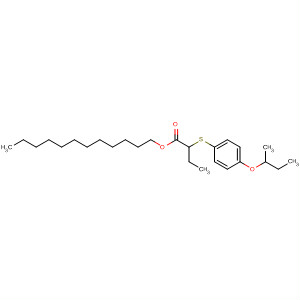 915696-55-8  Butanoic acid, 2-[[4-(1-methylpropoxy)phenyl]thio]-, dodecyl ester