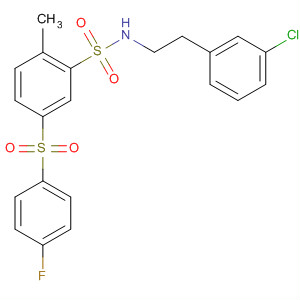 915752-76-0  Benzenesulfonamide,N-[2-(3-chlorophenyl)ethyl]-5-[(4-fluorophenyl)sulfonyl]-2-methyl-