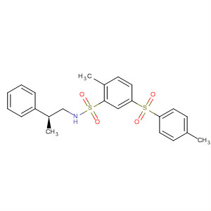 915755-24-7  Benzenesulfonamide,2-methyl-5-[(4-methylphenyl)sulfonyl]-N-[(2S)-2-phenylpropyl]-