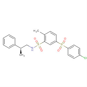 915755-25-8  Benzenesulfonamide,5-[(4-chlorophenyl)sulfonyl]-2-methyl-N-[(2S)-2-phenylpropyl]-