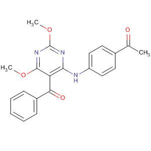 91585-68-1  Ethanone, 1-[4-[(5-benzoyl-2,6-dimethoxy-4-pyrimidinyl)amino]phenyl]-