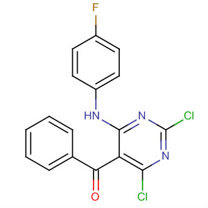 91585-73-8  Methanone,[2,4-dichloro-6-[(4-fluorophenyl)amino]-5-pyrimidinyl]phenyl-