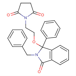 915975-09-6  2,5-Pyrrolidinedione,1-[2-[[2,3-dihydro-3-oxo-1-phenyl-2-(phenylmethyl)-1H-isoindol-1-yl]oxy]ethyl]-