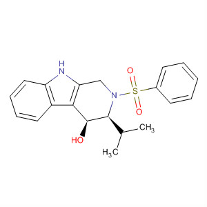 916043-33-9  1H-Pyrido[3,4-b]indol-4-ol,2,3,4,9-tetrahydro-3-(1-methylethyl)-2-(phenylsulfonyl)-, (3S,4S)-