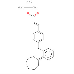 916171-12-5  2-Propenoic acid, 3-[4-(cycloheptylidenephenylmethyl)phenyl]-,1,1-dimethylethyl ester, (2E)-