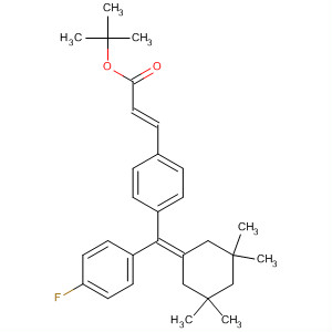 916171-20-5  2-Propenoic acid,3-[4-[(4-fluorophenyl)(3,3,5,5-tetramethylcyclohexylidene)methyl]phenyl]-, 1,1-dimethylethyl ester, (2E)-
