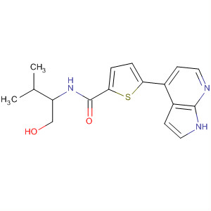 916172-16-2  2-Thiophenecarboxamide,N-[1-(hydroxymethyl)-2-methylpropyl]-5-(1H-pyrrolo[2,3-b]pyridin-4-yl)-