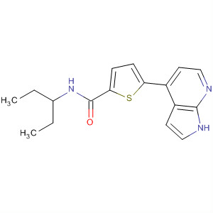 916172-17-3  2-Thiophenecarboxamide,N-(1-ethylpropyl)-5-(1H-pyrrolo[2,3-b]pyridin-4-yl)-