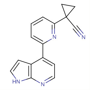 916173-01-8  Cyclopropanecarbonitrile,1-[6-(1H-pyrrolo[2,3-b]pyridin-4-yl)-2-pyridinyl]-