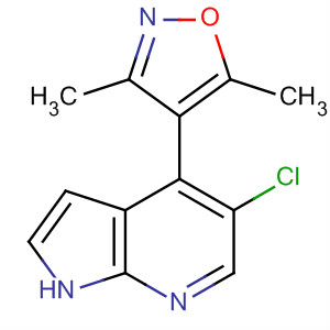 916173-47-2  1H-Pyrrolo[2,3-b]pyridine, 5-chloro-4-(3,5-dimethyl-4-isoxazolyl)-