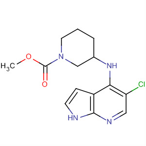916173-74-5  1-Piperidinecarboxylic acid,3-[(5-chloro-1H-pyrrolo[2,3-b]pyridin-4-yl)amino]-, methyl ester