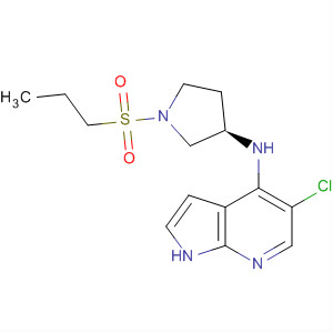 916173-81-4  1H-Pyrrolo[2,3-b]pyridin-4-amine,5-chloro-N-[(3R)-1-(propylsulfonyl)-3-pyrrolidinyl]-