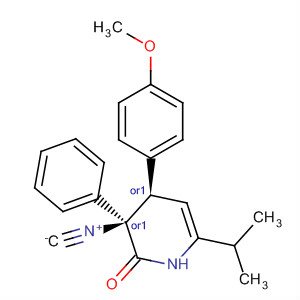 916494-06-9  2(1H)-Pyridinone,3,4-dihydro-3-isocyano-4-(4-methoxyphenyl)-6-(1-methylethyl)-3-phenyl-, (3R,4R)-rel-