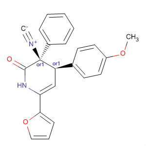 916494-07-0  2(1H)-Pyridinone,6-(2-furanyl)-3,4-dihydro-3-isocyano-4-(4-methoxyphenyl)-3-phenyl-,(3R,4R)-rel-