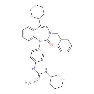 916507-26-1  Guanidine,N-cyclohexyl-N'-[4-[5-cyclohexyl-2,3-dihydro-2-oxo-3-(phenylmethyl)-1H-1,3,4-benzotriazepin-1-yl]phenyl]-N''-methyl-