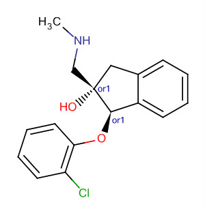 916523-72-3  1H-Inden-2-ol,1-(2-chlorophenoxy)-2,3-dihydro-2-[(methylamino)methyl]-, (1R,2S)-rel-