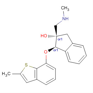 916523-76-7  1H-Inden-2-ol,2,3-dihydro-2-[(methylamino)methyl]-1-[(2-methylbenzo[b]thien-7-yl)oxy]-, (1R,2S)-rel-