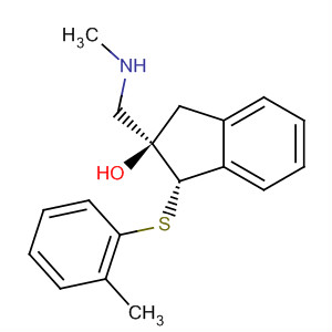 916523-91-6  1H-Inden-2-ol,2,3-dihydro-2-[(methylamino)methyl]-1-[(2-methylphenyl)thio]-, (1S,2R)-