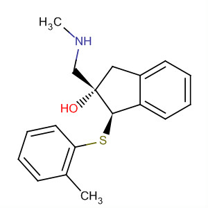 916523-93-8  1H-Inden-2-ol,2,3-dihydro-2-[(methylamino)methyl]-1-[(2-methylphenyl)thio]-, (1R,2S)-