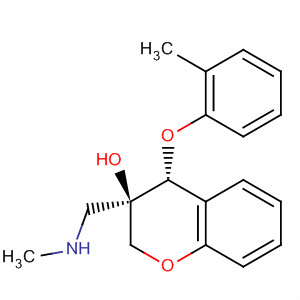916524-45-3  2H-1-Benzopyran-3-ol,3,4-dihydro-3-[(methylamino)methyl]-4-(2-methylphenoxy)-, (3R,4R)-