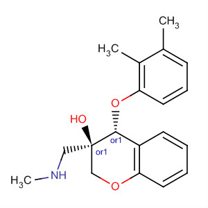 916524-49-7  2H-1-Benzopyran-3-ol,4-(2,3-dimethylphenoxy)-3,4-dihydro-3-[(methylamino)methyl]-,(3R,4R)-rel-