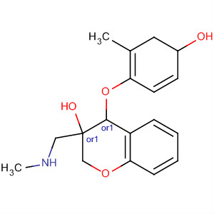 916524-60-2  2H-1-Benzopyran-3-ol,3,4-dihydro-4-(4-hydroxy-2-methylphenoxy)-3-[(methylamino)methyl]-,(3R,4R)-rel-