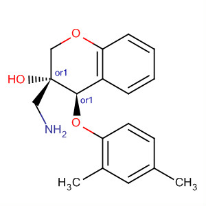 916524-73-7  2H-1-Benzopyran-3-ol,3-(aminomethyl)-4-(2,4-dimethylphenoxy)-3,4-dihydro-, (3R,4R)-rel-