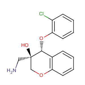 916524-75-9  2H-1-Benzopyran-3-ol,3-(aminomethyl)-4-(2-chlorophenoxy)-3,4-dihydro-, (3R,4R)-