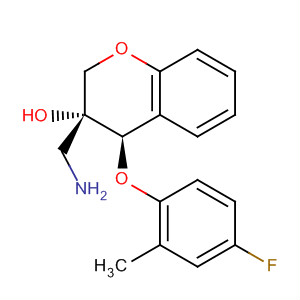 916524-79-3  2H-1-Benzopyran-3-ol,3-(aminomethyl)-4-(4-fluoro-2-methylphenoxy)-3,4-dihydro-, (3R,4R)-