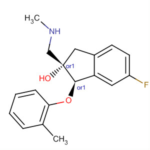 916525-19-4  1H-Inden-2-ol,6-fluoro-2,3-dihydro-2-[(methylamino)methyl]-1-(2-methylphenoxy)-,(1R,2S)-rel-