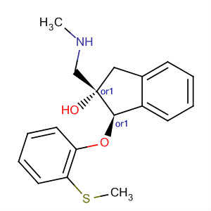 916525-24-1  1H-Inden-2-ol,2,3-dihydro-2-[(methylamino)methyl]-1-[2-(methylthio)phenoxy]-,(1R,2S)-rel-