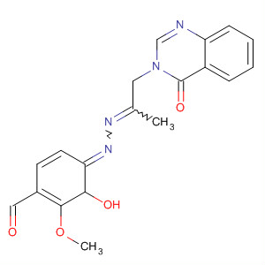 916611-03-5  Benzaldehyde, 2-hydroxy-3-methoxy-,2-[1-methyl-2-(4-oxo-3(4H)-quinazolinyl)ethylidene]hydrazone