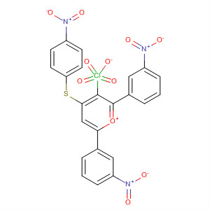 91663-78-4  Thiopyrylium, 2,6-bis(3-nitrophenyl)-4-(4-nitrophenyl)-, perchlorate