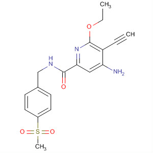 916673-07-9  2-Pyridinecarboxamide,4-amino-6-ethoxy-5-ethynyl-N-[[4-(methylsulfonyl)phenyl]methyl]-